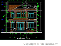 file cad mặt bằng,Biệt thự 10x20m,biệt thự 2 tầng