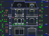 Biệt thự 3 tầng,biệt thự 3 tầng đẹp,File cad biệt thự 3 tầng,bản vẽ cad biệt thự 3 tầng