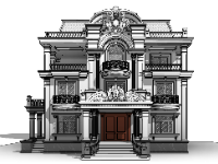biệt thự tân cổ điển revit,biệt thự 3 tầng tân cổ điển,biệt thự 3 tầng,dinh thự 3 tầng tân cổ điển,biệt thự cao cấp 3 tầng