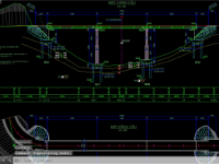 Bản vẽ Bố chí chung cầu dầm I, sơ đồ nhịp 3x33m cầu vượt sông