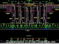 Bản vẽ dầm I,cầu dầm I,cầu dầm I sơ đồ nhịp 5x24m,bản vẽ cấu tạo chung cầu 5 nhịp