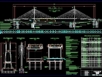 cầu dây văng,bản vẽ cầu dây văng,phương án vẽ 3D,Bản vẽ full,Bản vẽ autocad