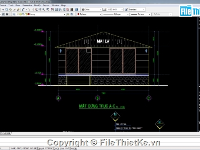 Bản vẽ bungalow với hạng mục kiến trúc