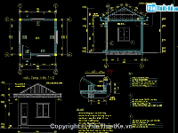 Bản vẽ các công trình phụ trợ của trường mẫu giáo