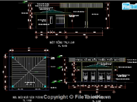 Bản vẽ cad 2 mẫu thiết kế Trạm Xăng Dầu