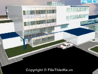Bản vẽ cad 3d đầy đủ chi tiết mẫu các bệnh viện