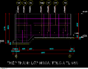 Bản vẽ cad bể nước ngầm hay bể nổi