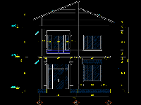 Bản vẽ CAD biệt thự 2 tầng 7.7x8.5m