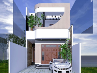 Bản vẽ CAD Biệt thự Nhà phố 2 tầng 6x20m ( Full Kiến trúc, kết cấu, điện nước)