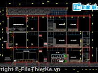 Bản vẽ cad biệt thự phố 3 tầng full kiến trúc + kết cấu