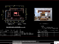 Bản vẽ cad Bổ chi tiết Nội thất căn hộ 3.65x6.09m