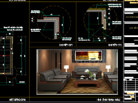 Bản vẽ CAD bổ nội thất chi tiết văn phòng ngân hàng giao dịch
