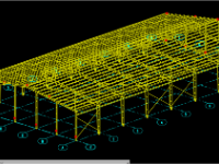 Bản vẽ cad bóc tách kết cấu nhà xưởng 30x62m