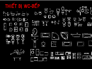 Bản Vẽ  Cad chi tiết - Bếp - Thiết Bị WC