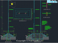 Bản vẽ cad chi tiết cột cờ