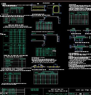 Bản vẽ cad chi tiết dầm I kích thước 12,5m