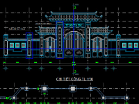 Bản vẽ CAD chi tiết từ đường họ tộc và cổng từ đường