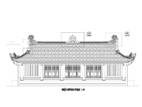 Bản vẽ cad Chùa kích thước 14.6x8.6m