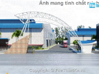 Bản vẽ cad Cổng chào công ty xí nghiệp nhà máy (kết cấu móng, khung)