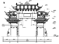 cổng chùa,Bản vẽ cad cổng chùa,File cad cổng chùa,mẫu cổng chùa