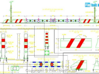 Bản vẽ cad dải phân cách thép đường giao thông