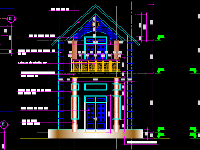Bản vẽ CAD Full hạng mục kiến trúc Biệt thự 3 tầng 8.7x13.685m