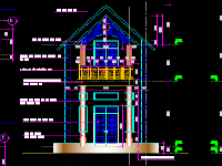 File cad biệt thự 3 tầng,biệt thự 3 tầng,Biệt thự 3 tầng 8.7x13.685m