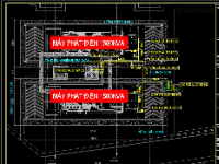 Bản vẽ Cad hoàn công lắp đặt máy phát điện 1500kVA cho tòa nhà cao tầng