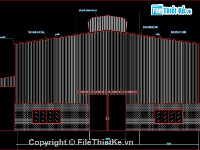 Bản vẽ cad kết cấu Nhà xưởng kích thước 20x70m