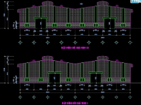 Bản vẽ Cad Khung nhà thép zamil 50x148m và 50x105m