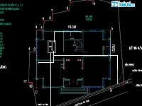 Bản vẽ cad kiến trúc biệt thự 2 tầng