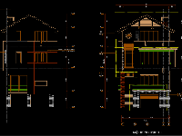 Bản vẽ CAD kiến trúc biệt thự 3 tầng 11x23m
