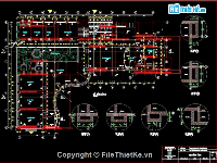 Bản vẽ cad Kiến trúc công trình nhà văn hóa thiếu nhi huyện cam lâm -khánh hòa