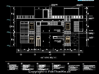 Bản vẽ cad kiến trúc đầy đủ nhà 3 tầng+nở hậu