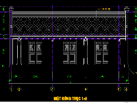 Bản vẽ CAD kiến trúc đền thờ 5.48x9.7m