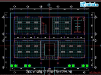 Bản vẽ cad kiến trúc + kết cấu + dự toán dự án chợ Thượng Lâm, hạng mục nhà điều hành