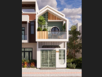 Bản vẽ CAD kiến trúc, kết cấu mẫu nhà phố 2 tầng hiện đại 4.2x14m