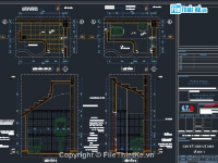 Bản vẽ cad kiến trúc nhà vệ sinh, cầu thang nhà phố 5 tầng