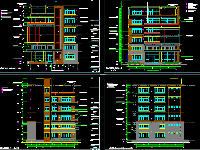 Bản vẽ CAD kiến trúc văn phòng 6 tầng kích thước 18x20m