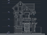 Bản vẽ cad mẫu biệt thự 4 tầng kích thước 11.5x16m đẹp