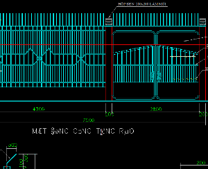 Bản vẽ cad mẫu cổng - hàng rào