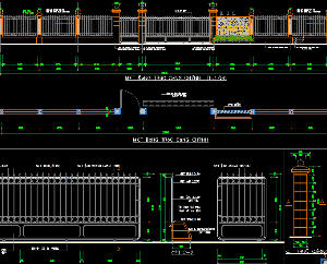 Bản vẽ cad mẫu cổng hàng rào đẹp