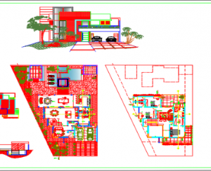 Bản vẽ cad mẫu nhà hiện đại đẹp