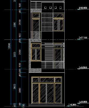 Bản vẽ,Bản vẽ nhà phố,Bản vẽ autocad,nhà phố 4 x 18.5m