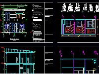 Bản vẽ CAD nhà 2 tầng 7.7x9.25m phố ( Full kiến trúc, kết cấu)