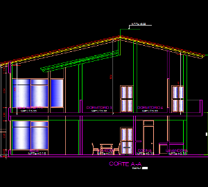 Bản vẽ cad nhà 2 tầng đẹp