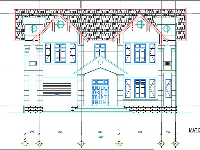 Bản vẽ cad nhà 2 tầng kích thước 12.5x16m