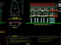 Bản vẽ CAD Nhà 4 căn 15.65x15.8m (Kiến trúc + Kết cấu)