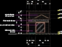 Bản vẽ CAD nhà cấp 4 diện tích 6,2x23,7 m full kiến trúc