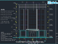 Bản vẽ kiến trúc Nhà,cad cầu thang,kiến trúc 6 tầng,Nhà làm việc 6 tầng